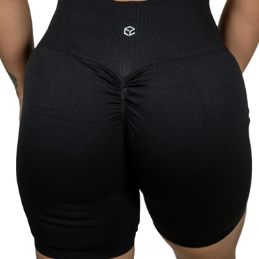 Black Scrunch Seamless Shorts
